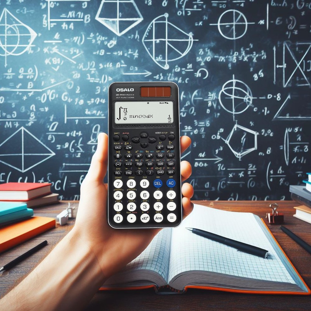 Scientific Calculator 417 Function 2 Line Display Solar Battery OS 991ES