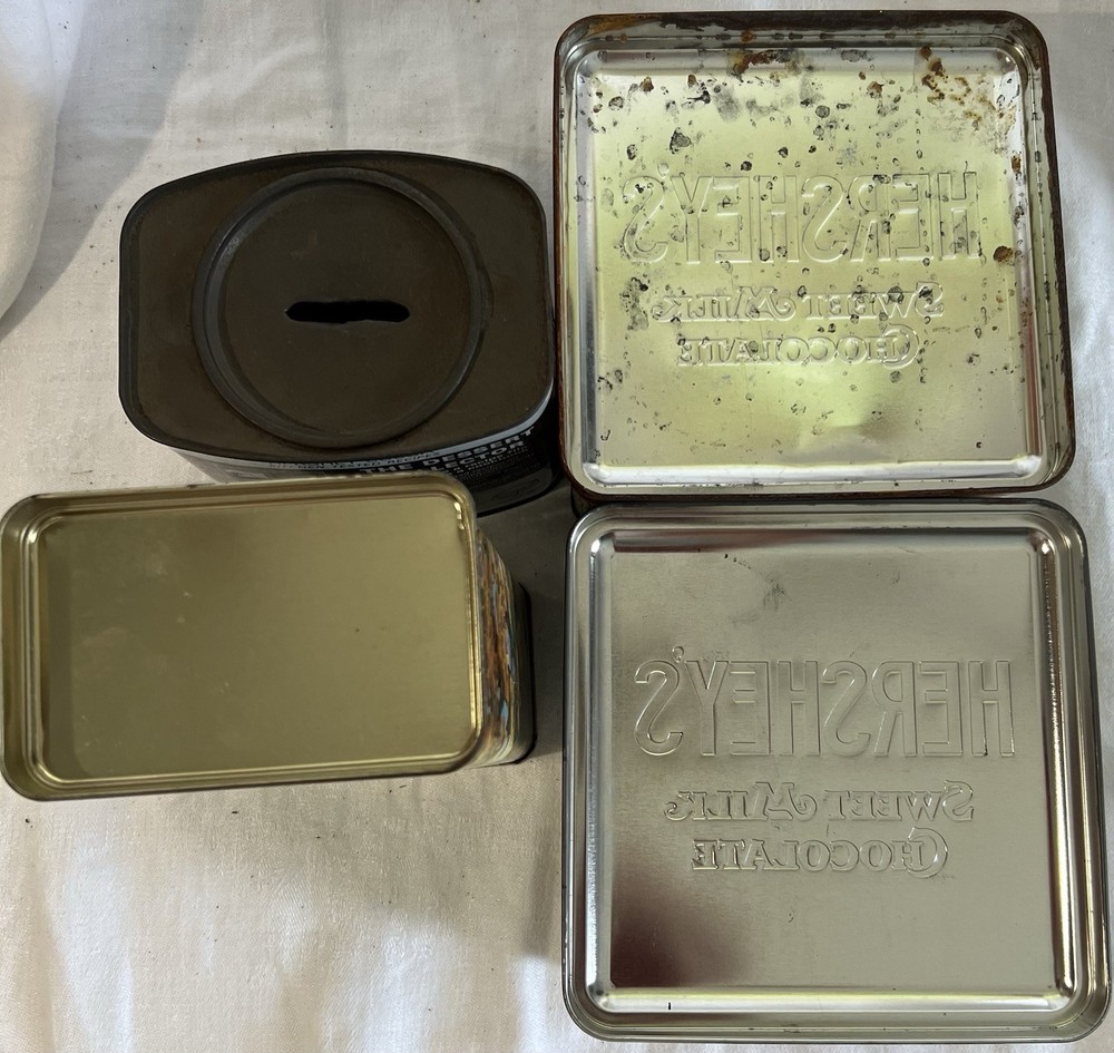 HERSHEY TINS Four Tins With Lids