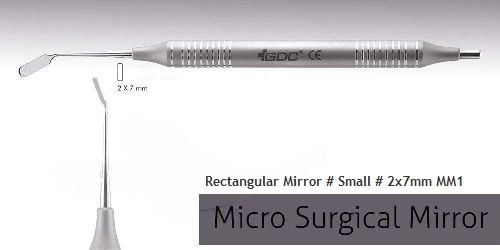 DENTAL INSTRUMENT ORAL MICRO MIRRORS RECTANGULAR MIRROR # SMALL 2X7 MMI Professi