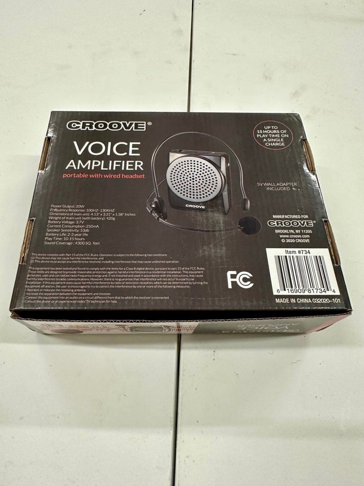 Groove Voice Amplifier Open Box New