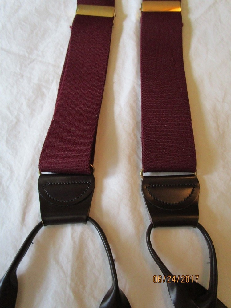 Maroon Braces Suspenders