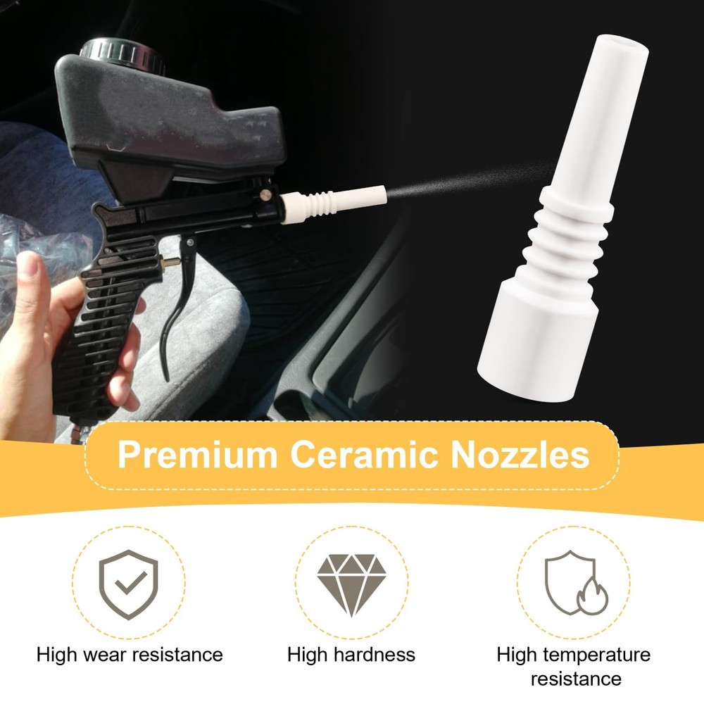 Sand Blaster Ceramic Nozzles Replacement Sandblasting Tips, 10mm Nectar Colle...