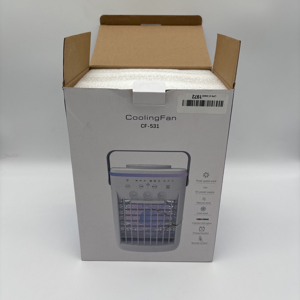 Portable Air Conditioner, Evaporative Air Cooler, 2-4-8H Timer Auto-Off & Remote