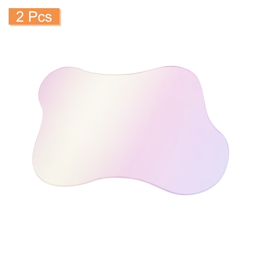 2pcs Acrylic Irregular Coasters, Cloud Shape Cup Mat Coffee Mug Pad Multicolor