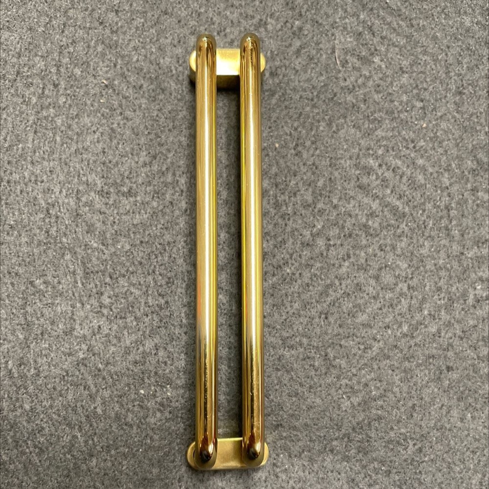 3-3/4" Solid Brass Rail Style Pull Polished Brass