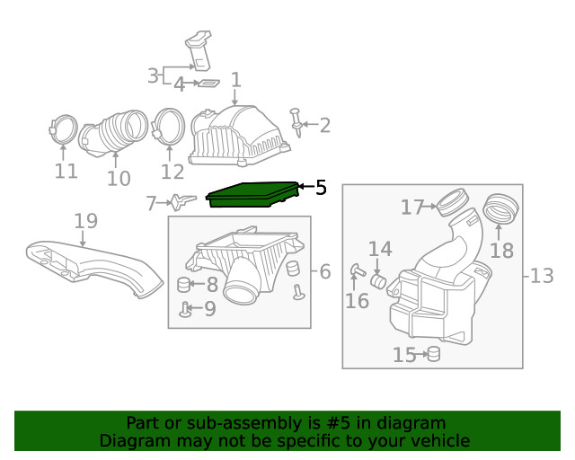 Genuine Honda Engine Air Filter Element 17220-RN0-A00