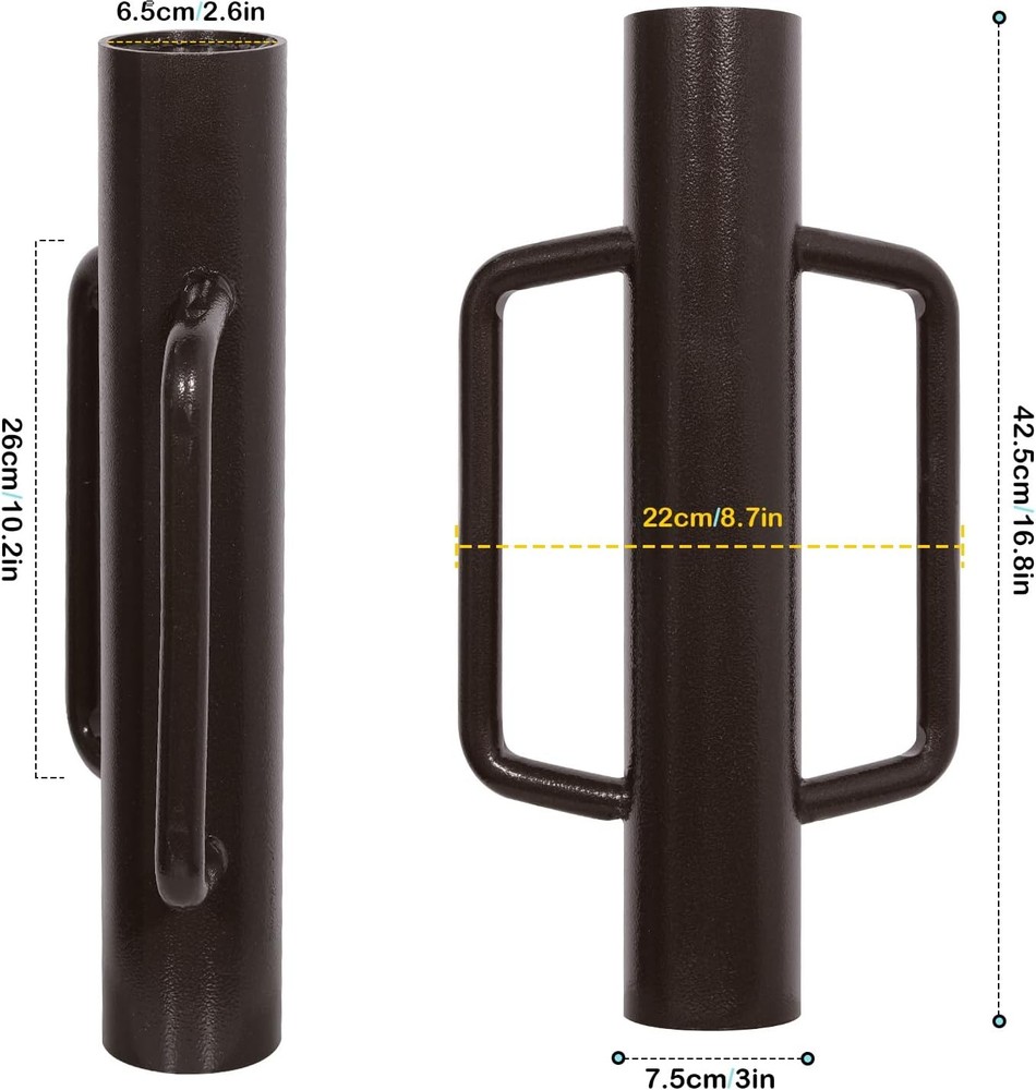 Fence Post Driver with Handle Steel Head Fence Post Driver 17 Inch T Post Driver