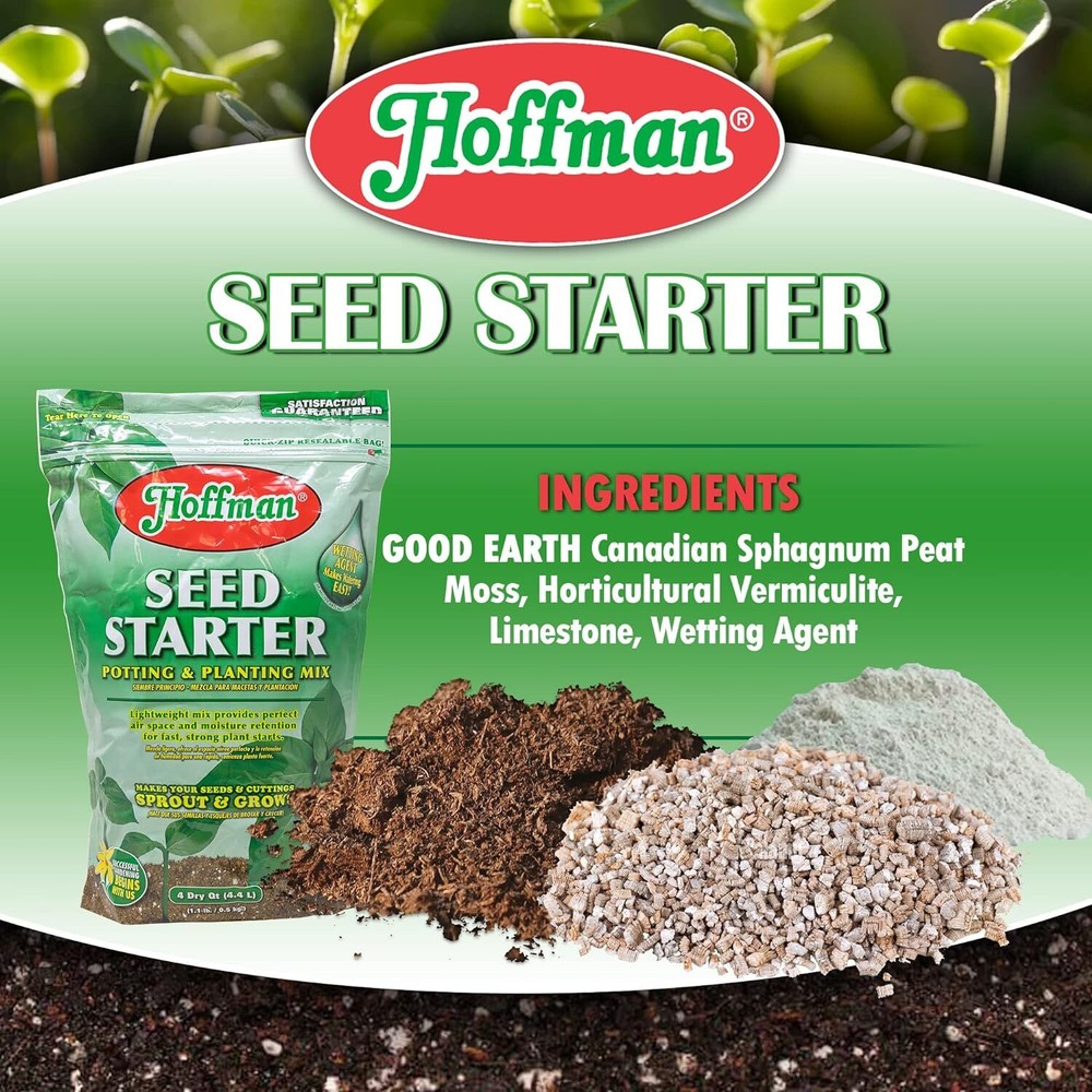 Hoffman 30101 Seed Starter Soil, 4 Quarts,Brown/A