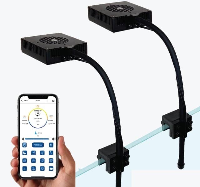 Current Orbit R24 Reef LED Dual Light System with Bluetooth Control and Flex Arm