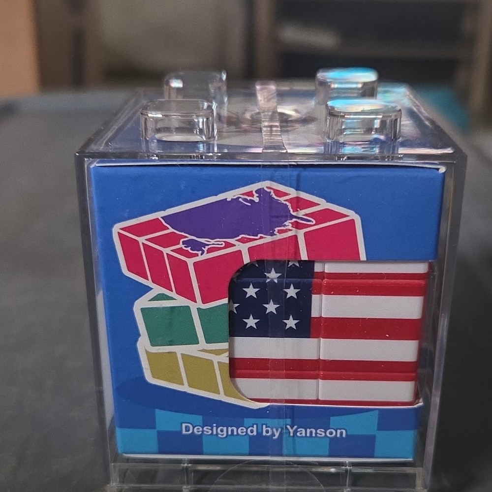 USA 250th Theme Cube Twist Puzzle, Brain Teaser, Multicolor.