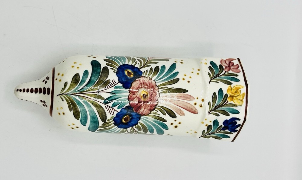 Austria Hanging ceramic vase with flower decor, 1920 - 1940