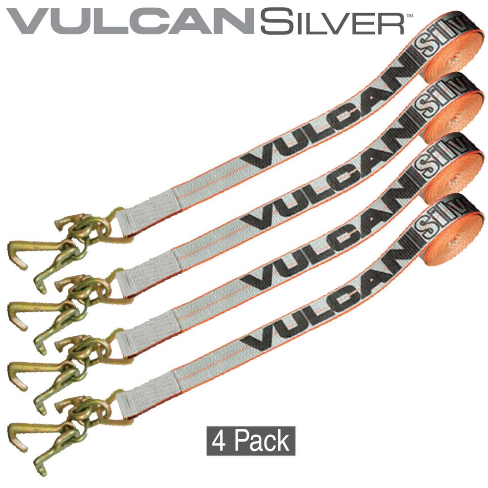 VULCAN Car Tie Down Replacement Strap, Frame Hook Cluster, 4 Pack, 3300 lbs SWL