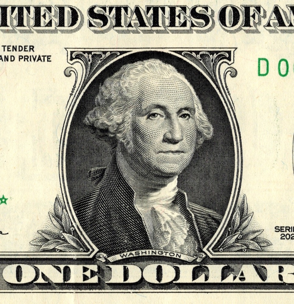 2021 D Star note 1 dollar bill Regular Run