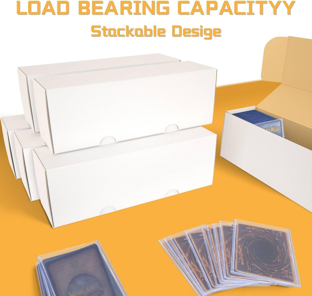 Trading Card Storage Box for Toploader,Baseball Card Storage Box, 6 Pack Topload