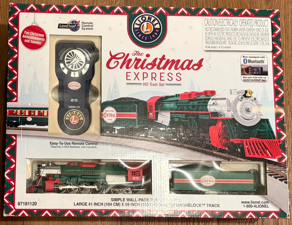LIONEL HO SCALE CHRISTMAS EXPRESS TRAIN SET BLUETOOTH 87181120