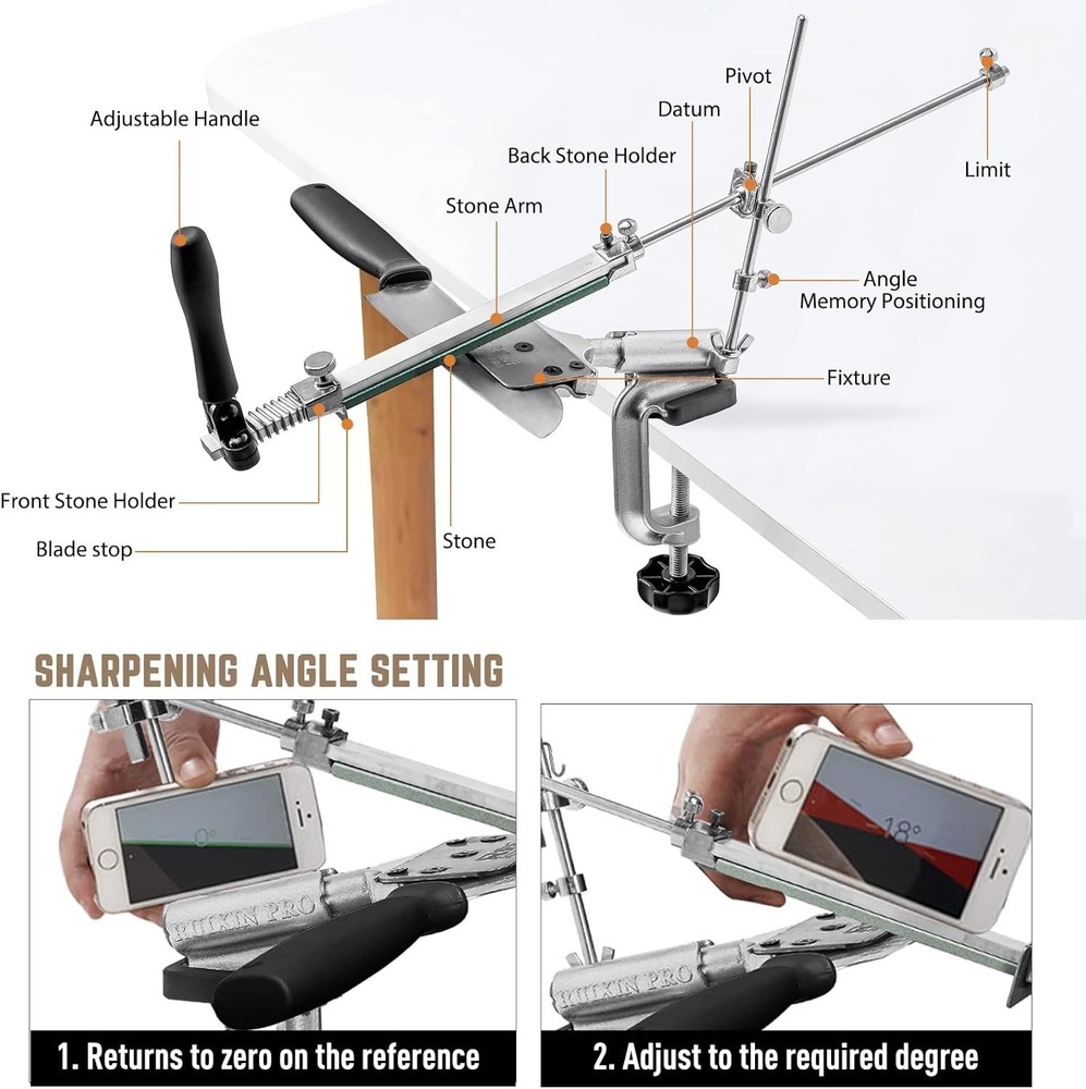 Fixed-Angle Knife Sharpener for Precision Sharpening