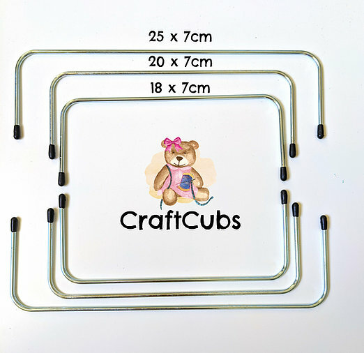 Internal Wire Bag Frame Metal Available in 25, 20, 18 Centimeter
