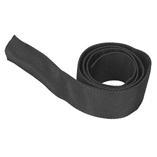 Rope Protector Sleeve, Polyester Winch Rope Protective Sleeve Black 2M