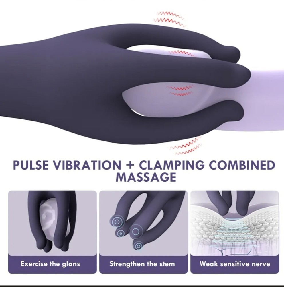 Powerful Multi-Speed Vibrating Massager Glans Trainer USB Rechargeable