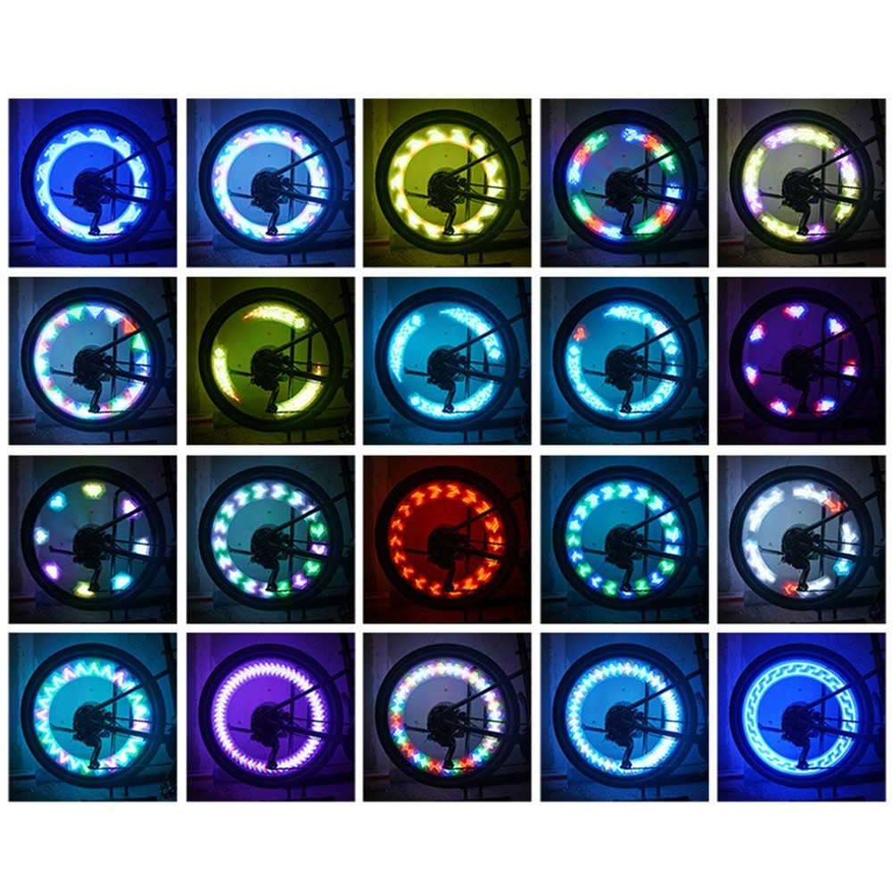 Rechargeable Bicycle Wheel Light Waterproof Design with Multiple Light Modes