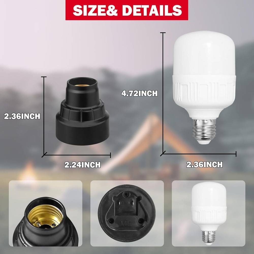 LED Work Light For Milwaukee 12V Battery E27 Light Led Bulb Protable Flashlight
