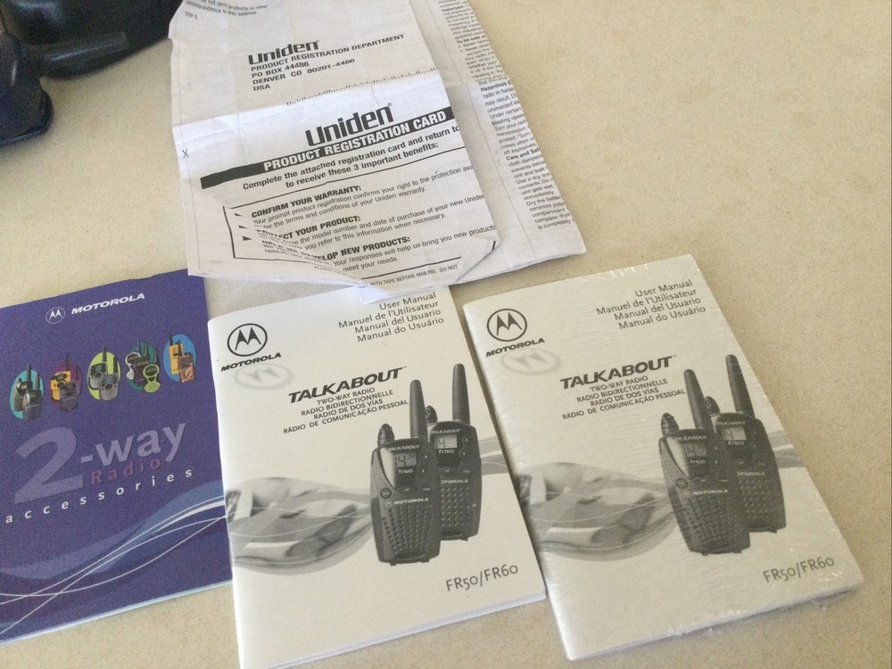 Uniden Two way Hand Held Talkies.