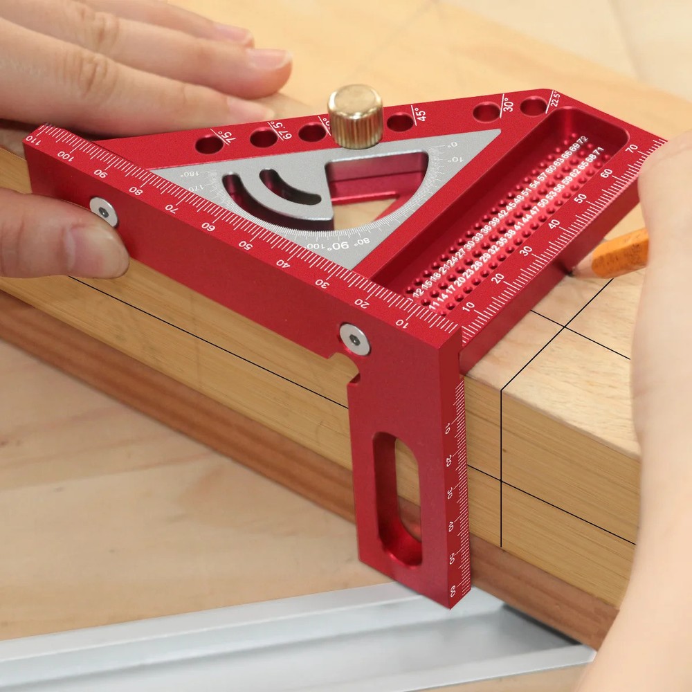 Angle Protractor Square Finder 180 Degrees Carpentry Precision Measuring Tools