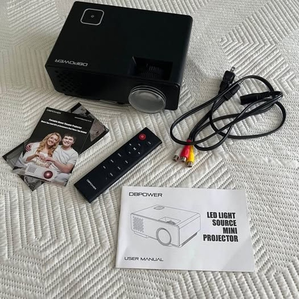DBPower LED Light Source Mini Projector Includes Remote and Power Cord
