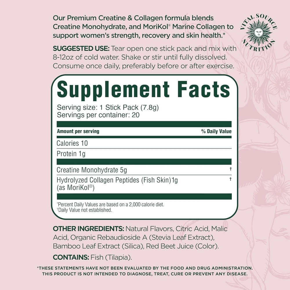 Vital Source Nutrition - Flexi - Creatine & Collagen Stick Packs