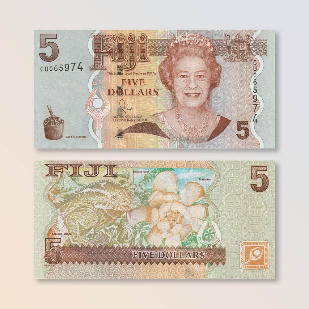 Fiji 5 Dollars, 2011, B521b, P110b, UNC