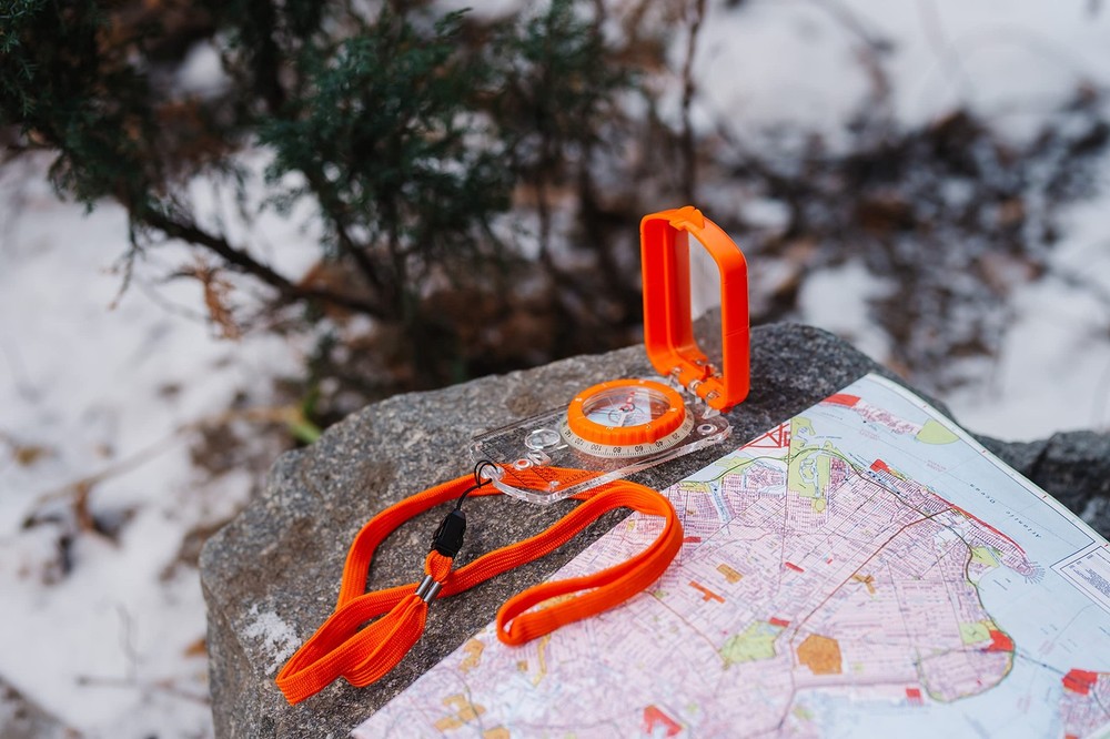 Sighting Compass Mirror Adjustable Declination - Boy Scout Compass Survival C...