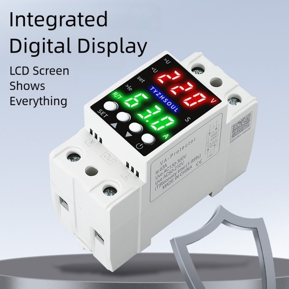 Smart Voltage Control Device Dual LCD Display Over Under Current Protection