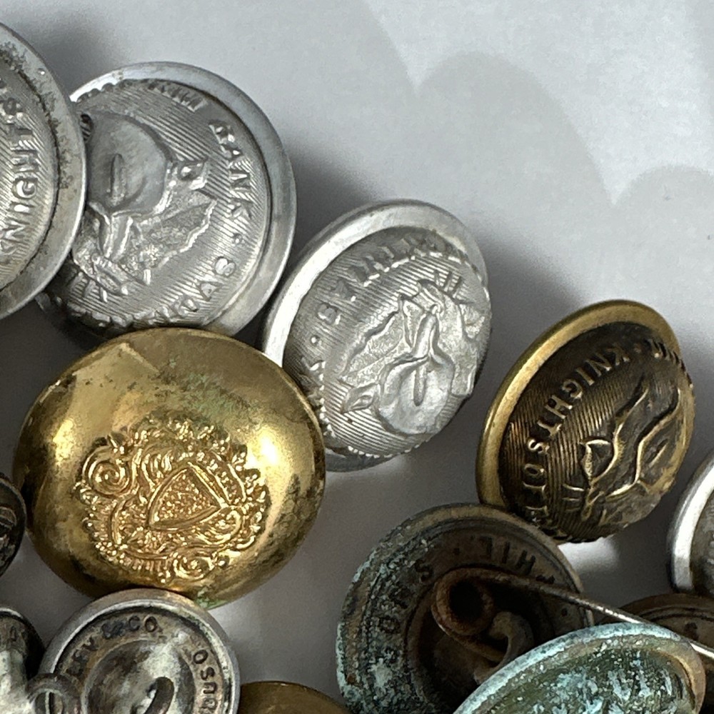 Large group of antique buttons