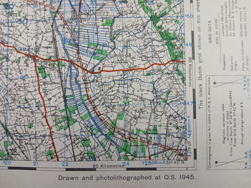 WW2 EMERGENCY EDITION map featuring REES (OPERATION PLUNDER), THE RHINE, BOCHOLT