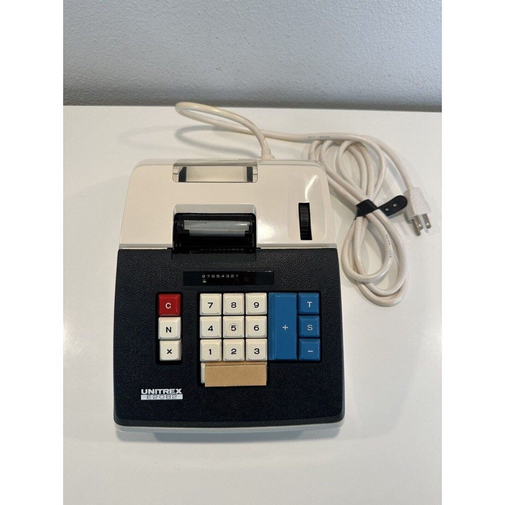 VINTAGE *NEW* 1970's Unitrex Eiko Electric E2082 10-Key Adding Machine Printer