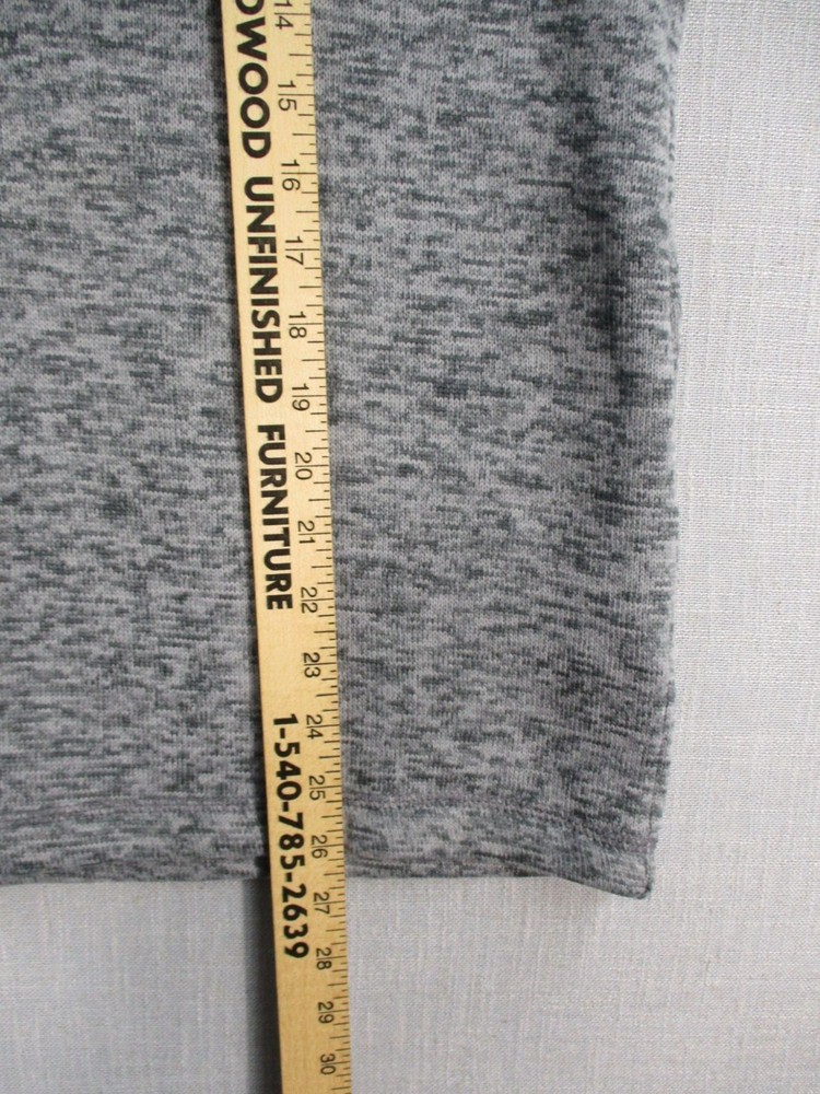 Lands End Grey Quarter-Zip Pullover Sweater Size M 10-12