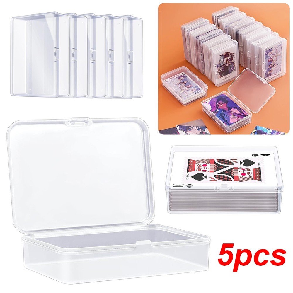 1-50Pack Playing Card Deck Cases Clear Plastic Game Card Box Holder Organizer