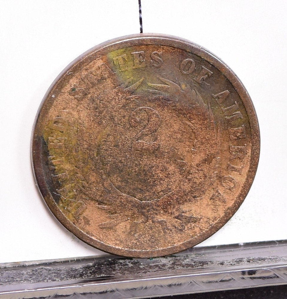 1870 Two Cent Piece - AG Details, Cleaned (#56784-K)
