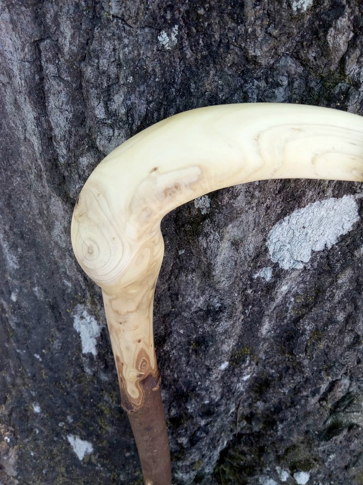 Handmade Unique Viper Snake Walking Cane Solid One Piece Stick