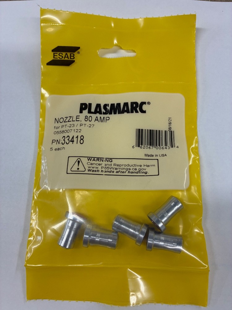 ESAB 33418 NOZZLE 80 AMP (5/PKG)