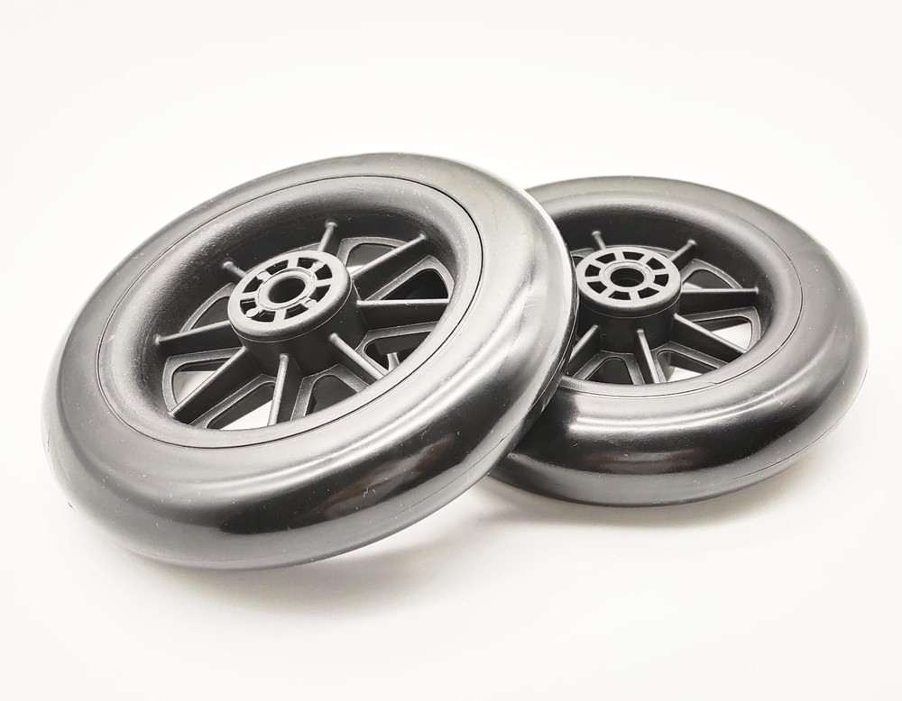 Universal Walker replacement wheels,5”Caster Wheels,Axle 5 inches, Black