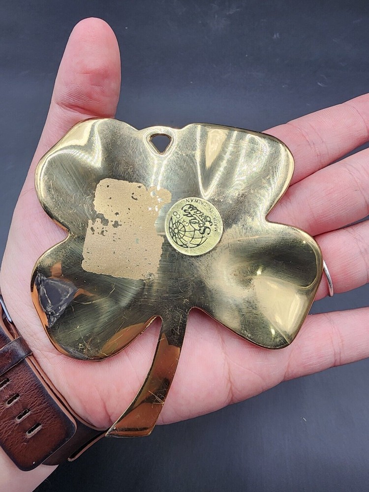 GATCO Solid Brass Shamrock Paperweight