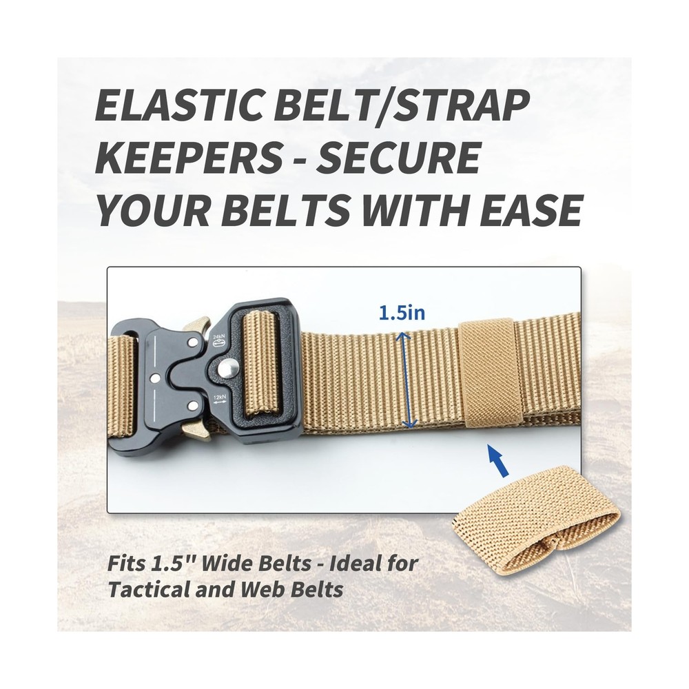 10Pack Elastic Belt Keepers Strap Organizers Backpack Strap Holder Retainer B...