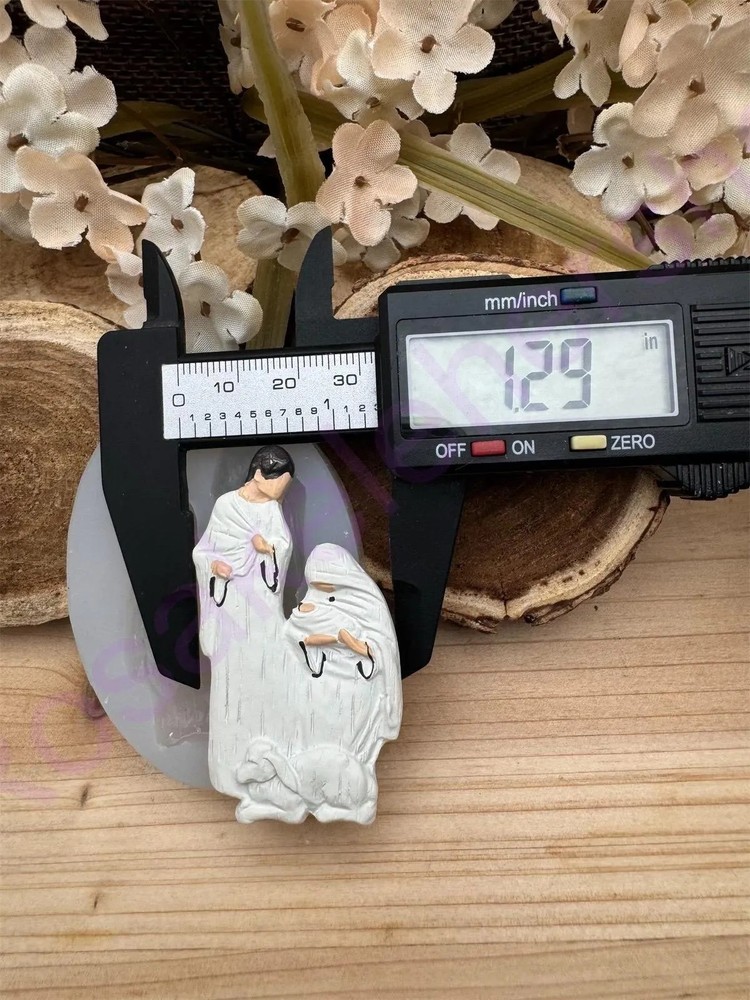 Nativity scene handmade silicone mold for crafts,(SMALL/SHALLOW)