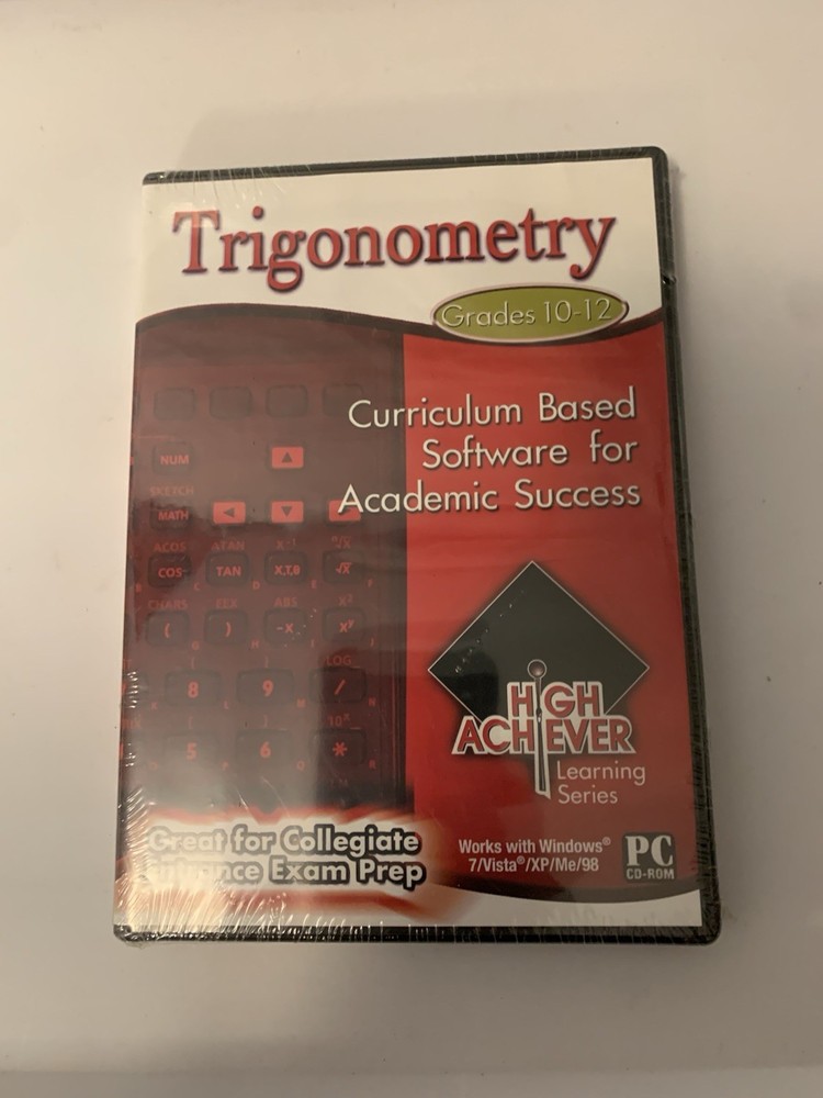 NEW PC Trigonometry High Achiever Learning Series Grades 9-12 PC CD-Rom