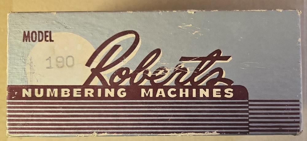 Roberts Numbering Machine Model 190 vintage