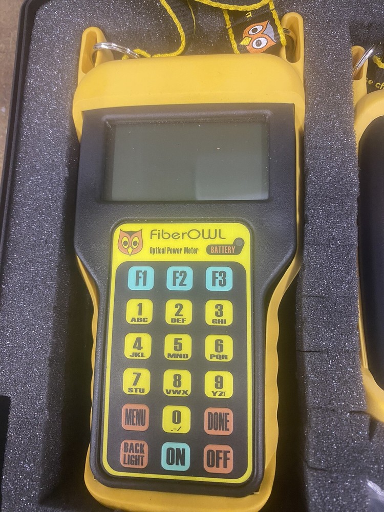 🦉FIBER OWL OPTICAL WAVELENGTH POWER METER & Receiver W/ CASE/NECK STRAPS🦉
