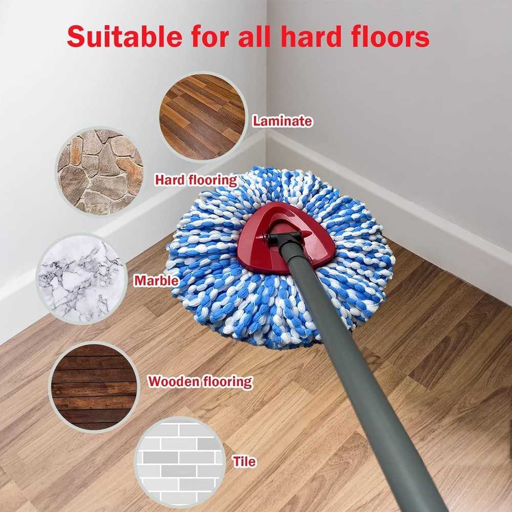 4 Pack Mop Replace Heads CompatibleSpin Mop Refill Head Replacement 2-TankSystem