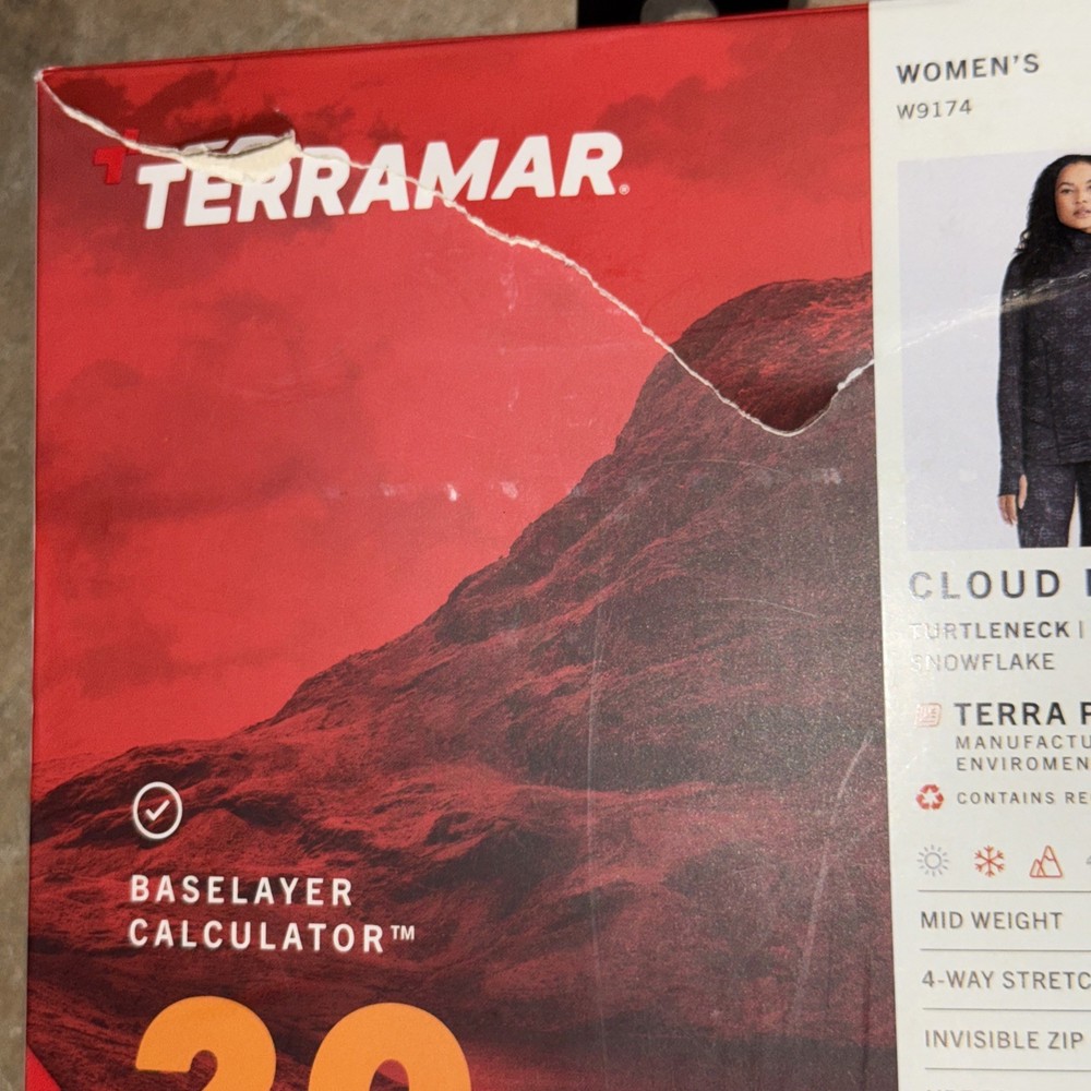 Terramar Cloud Nine Turtleneck Baselayer 2.0 Geo Snowflake