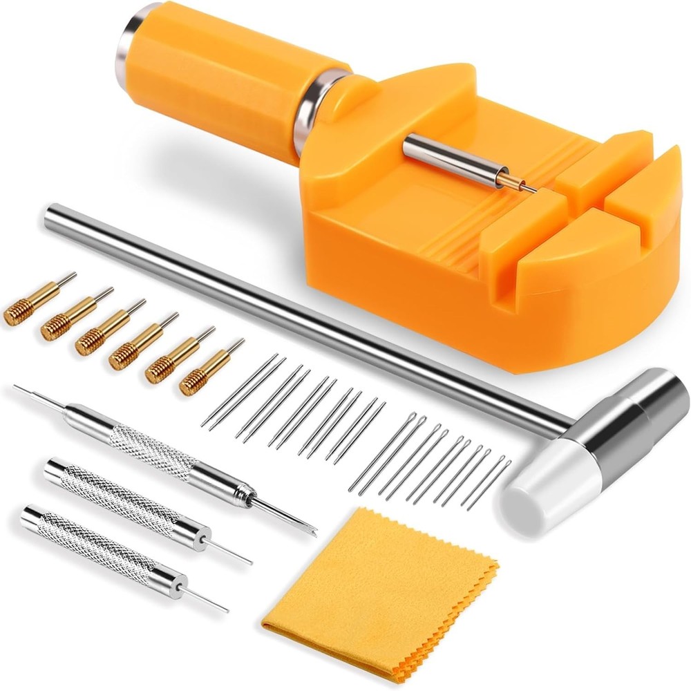 Professional 32-Piece Watch Repair Kit - Includes Tools, Spares, Safety Tips